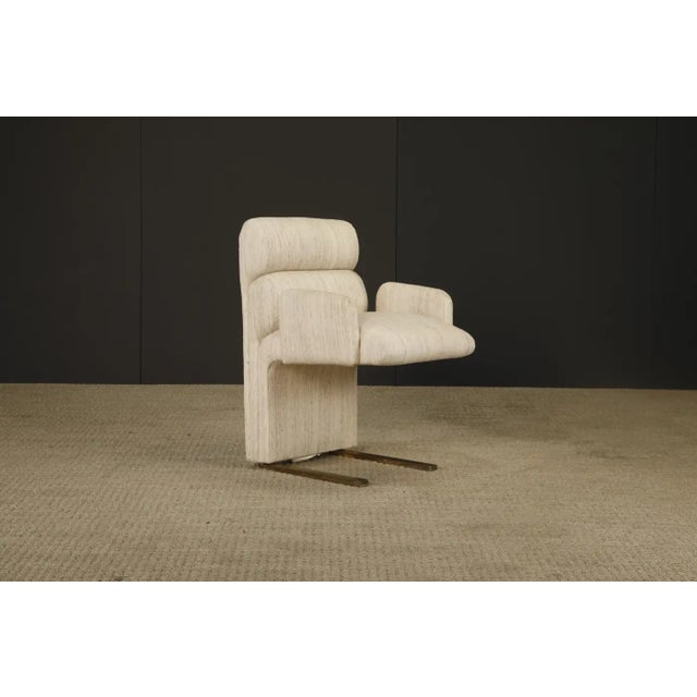 1970s Set of 6 Channel-Tufted Post-Modern Dining Chairs by Finesse, 1970s, Signed For Sale - Image 5 of 15