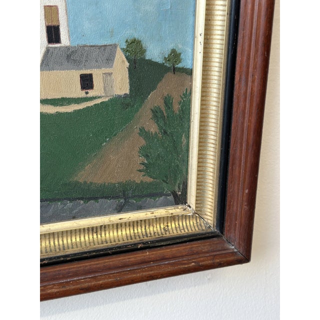 Antique Minimalist Homestead Painting, Circa Late 19th - Early 20th Century For Sale - Image 13 of 15