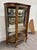 Antique Queen Anne Style Curved Bowed Glass Curio Display China Cabinet For Sale - Image 4 of 13