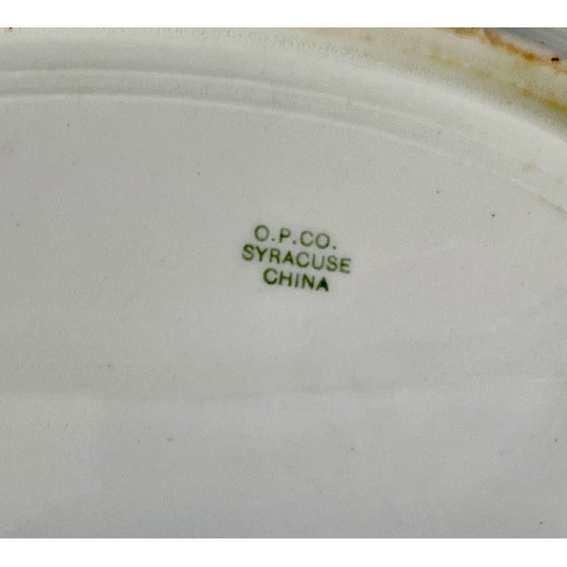 Mid 19th Century Antique Ymca Oval Plate – Syracuse China Restaurant Ware Platter, Green Ribbon Logo For Sale - Image 5 of 10
