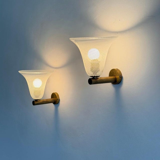 Torcello Wall Sconces attributed to Carlo Scarpa for Venini, 1940s, Set of 2 For Sale - Image 6 of 18