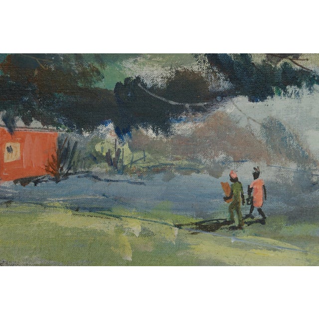 Mid 20th Century Vee J. Hill Signed Oil on Board ‘Big Tree’ For Sale - Image 5 of 8