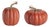 Rustic Ribbed Decorative Pumpkins (Set of 2) For Sale
