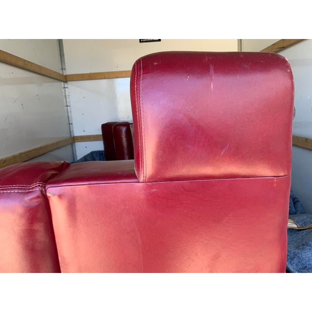 Hancock & Moore Red Leather Sofa Chairish