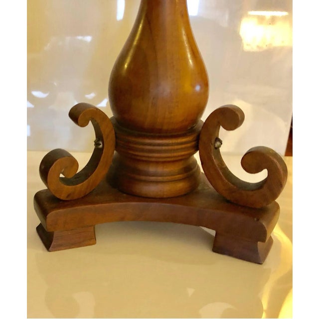 19th Century French Pearwood Turned Candlesticks - a Pair For Sale - Image 4 of 5