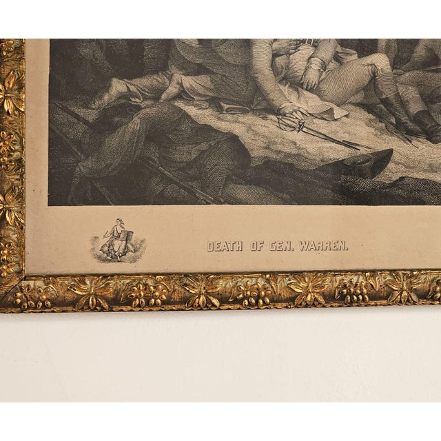 English "Death of Gen. Warren", Hand-Tinted Engraving, England Circa 1860 For Sale - Image 3 of 4