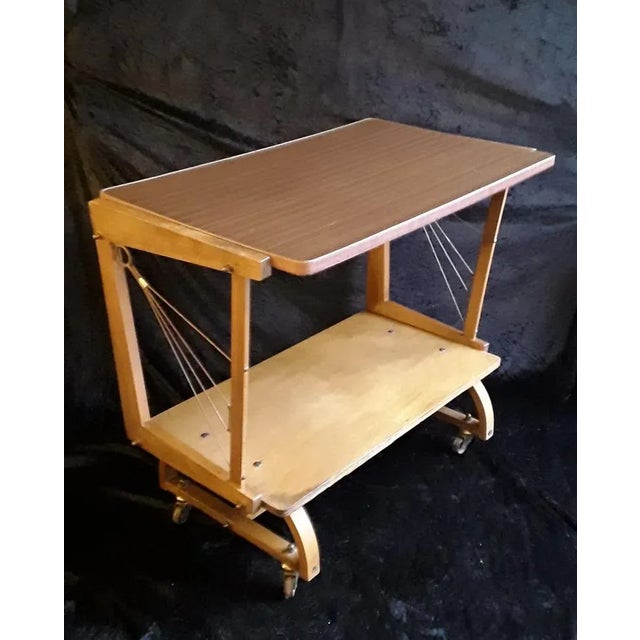 Mid-Century Side Table in Beech, 1960s For Sale - Image 11 of 11