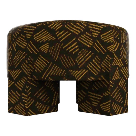 Collector Cassette Pouf in Charcoal Kuba by Alter Ego Studio For Sale