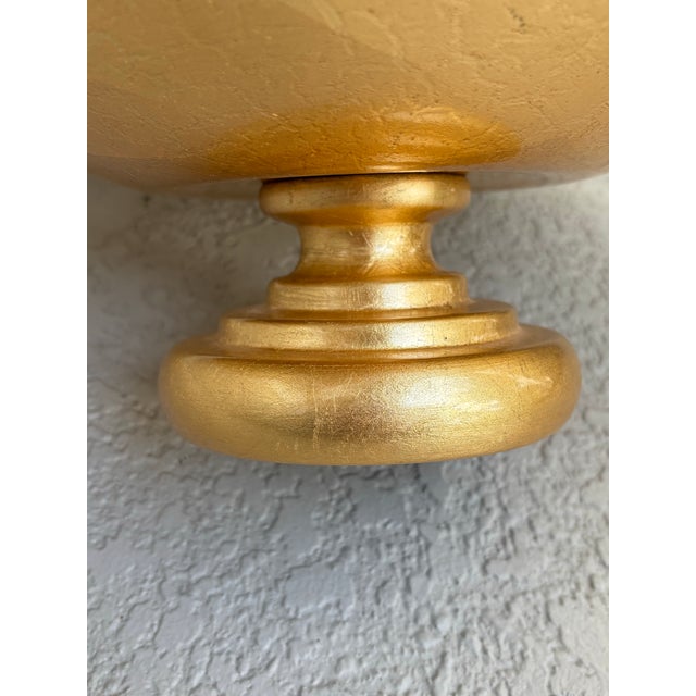 Gold Decorative Pedestal Bowl For Sale - Image 12 of 17