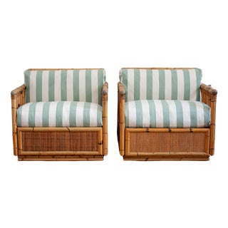 Bamboo Armchairs from Dal Vera, 1960s, Set of 2 For Sale