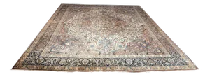 Antique Worn Out Tabriz Haji Jalili Rug