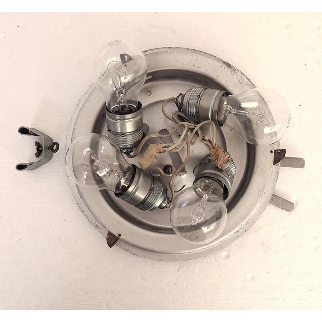 1950s Pebble Glass Flush Mount Fixture by Rupert Nikoll, Austria For Sale - Image 5 of 8