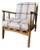 Attributed Four Hands Silas Chair With Custom Schumacher Upholstery Fable in Fjord For Sale