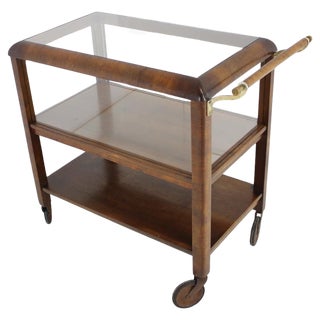 Art Deco Serving Bar Cart, Former Czechoslovakia, 1930s For Sale