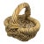 Vintage Small French 9” Handwoven Thick Wicker Gathering Basket For Sale