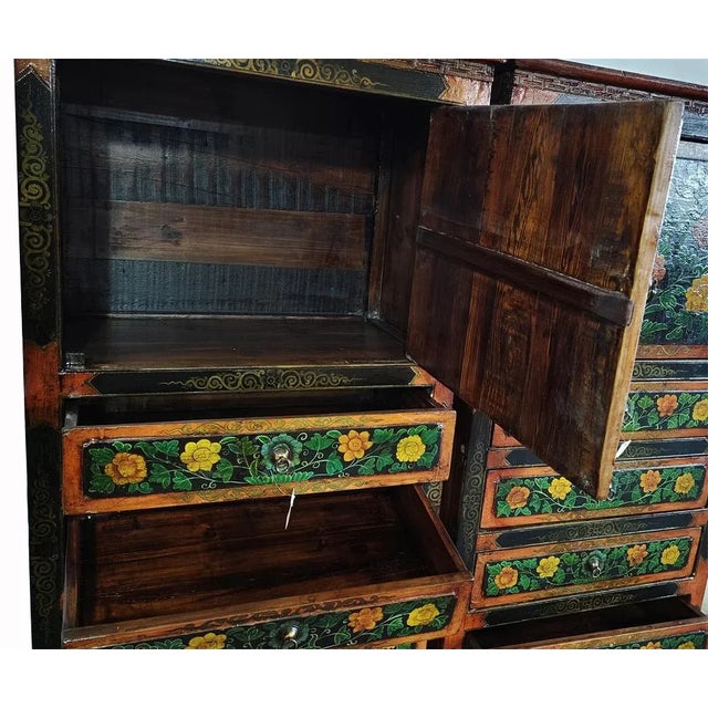 Late 19th Century Tibetan Chest With 6 Drawers For Sale - Image 9 of 13