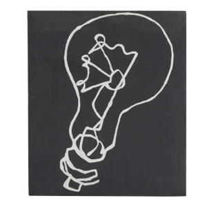 Scott KIlgour, Unique Pop Art Painting on Slate, Electric Light Bulb Downtown NYC Art Kilgour, 1992