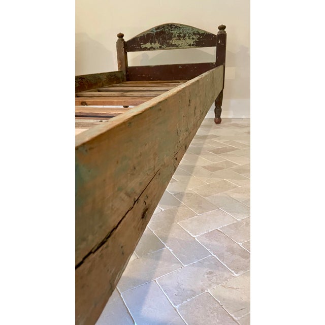 19th Century Primitive Painted Daybed For Sale - Image 4 of 12