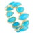 Natural Turquoise Stacking Eternity Band in 18k Gold Size 7 ( All Sizes Available ) For Sale