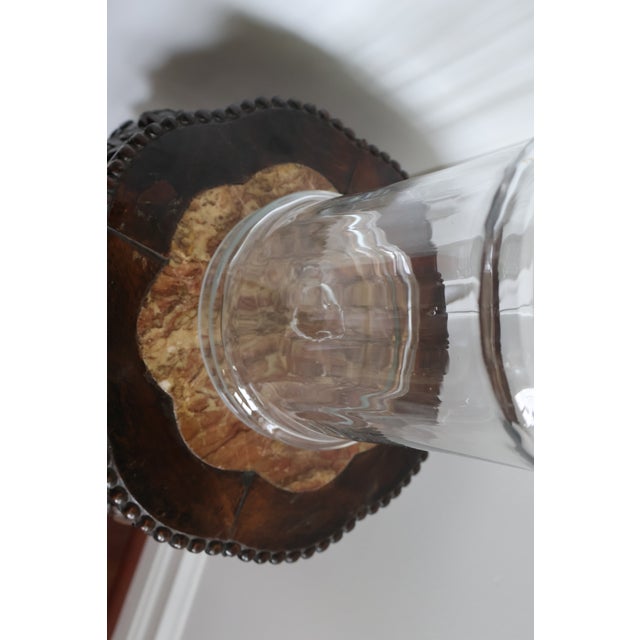 1970s Don Shepherd for Blenko No. 7727l “Bamboo” Crystal Glass Floor Vase For Sale - Image 15 of 16