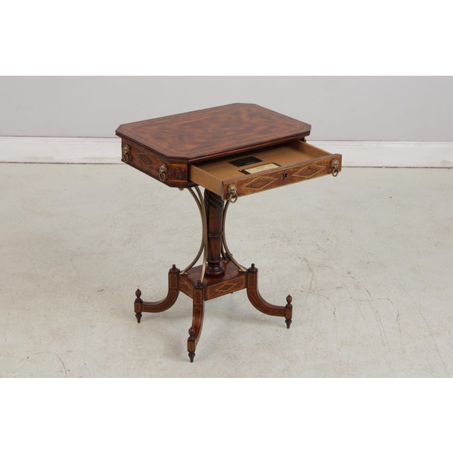 Theodore Alexander Theodore Alexander Regency Style Mahogany Inlaid Table For Sale - Image 4 of 18