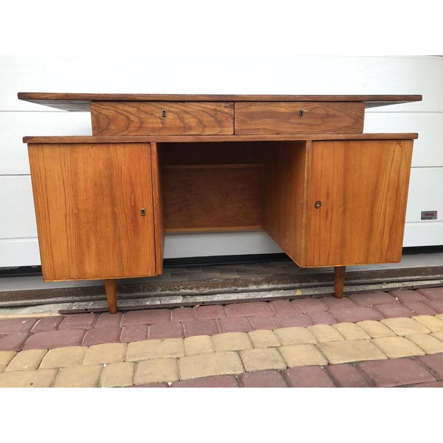 Vintage Brown Desk, 1970s For Sale - Image 4 of 18
