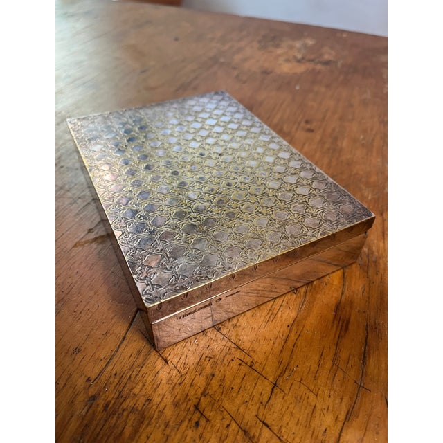 Rare Art Deco Luxury Hermes Paris Silver Box Made in France - Needs Repair For Sale - Image 10 of 12
