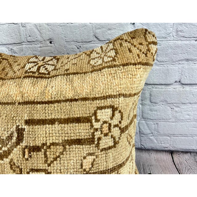 Turkish 20 x 20 Rug Pillow Velvet Whisper Turkish Pillow Cushion Cover For Sale - Image 3 of 4
