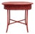 Vintage Weathered Red Wicker Table For Sale