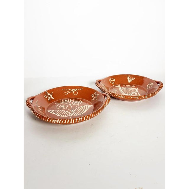20th Century, Glazed Pottery Dishes, France, Set of 2 For Sale - Image 4 of 12