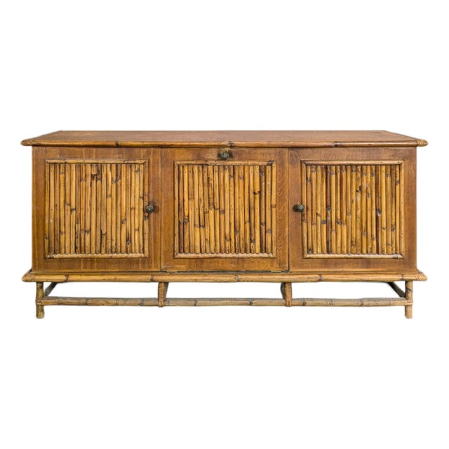 Split Bamboo Sideboard, 1960s For Sale