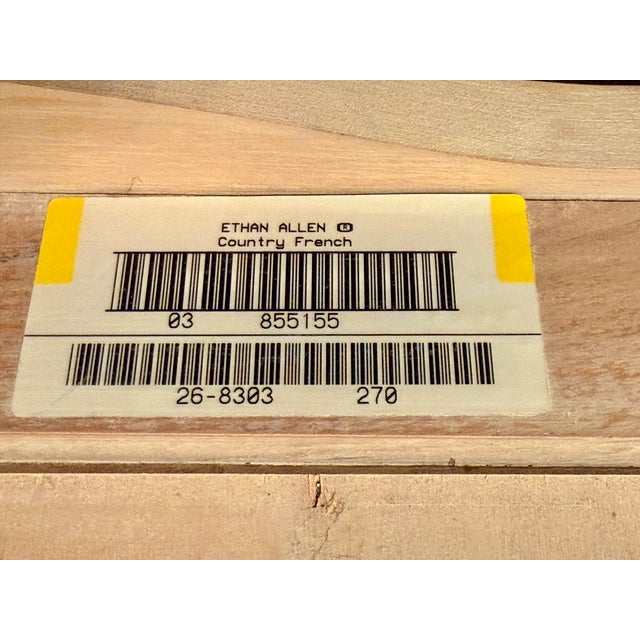 1990s Ethan Allen Country French Side Table Birchwood W/Maker's Mark For Sale - Image 13 of 16