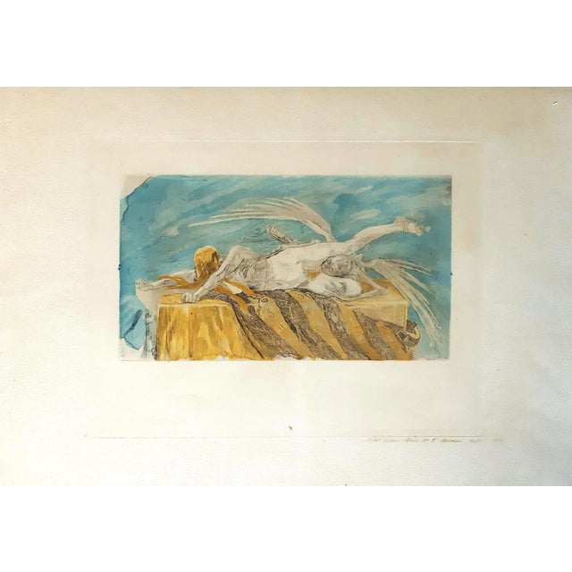 L’agonie is an original colored etching on paper realized by Félicien Rops in 1886, 3rd state of colours proof n°8, from...