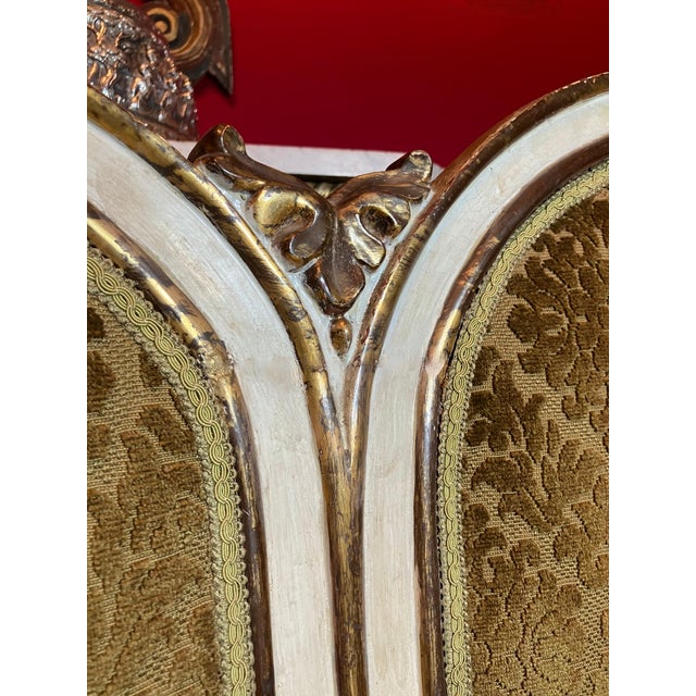 17th Century Italian Baroque Louis XIV Lacquered and Parcel Gilt Sofa For Sale - Image 10 of 12
