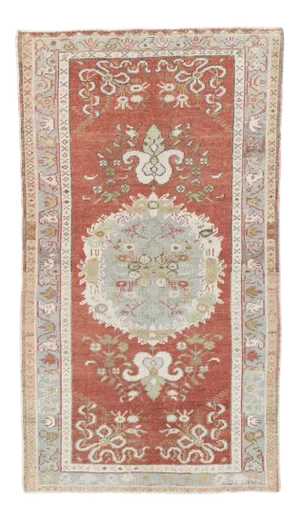Vintage Turkish Oushak Rug, 03'00 X 05'03