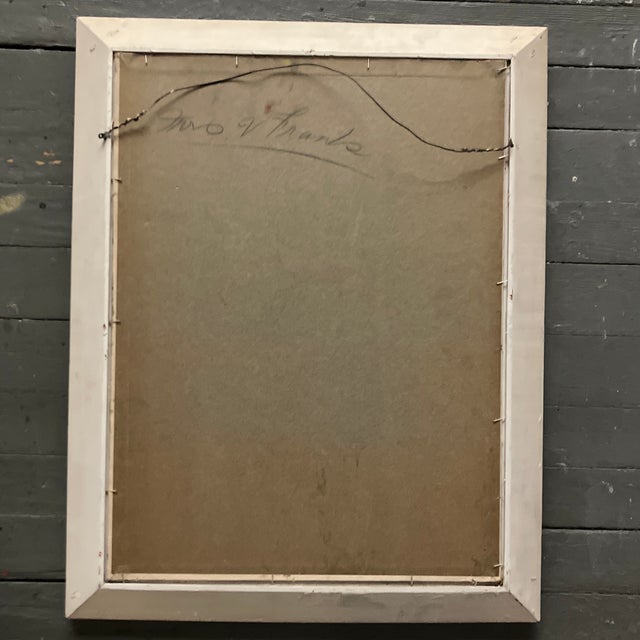 1970’s Vintage Abstract Expressionist Female Nude Painting Vintage Frame For Sale - Image 4 of 4