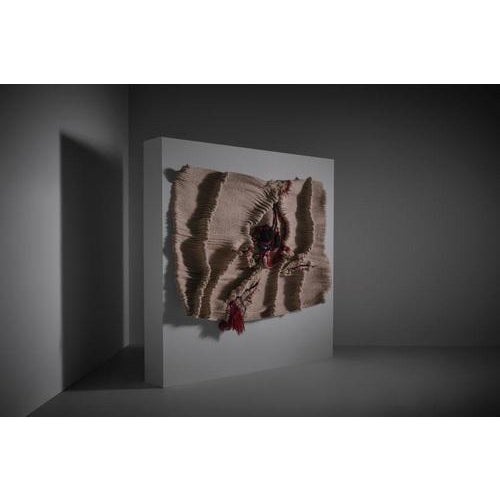 Large Pleated Voluminous Wall Tapestry, 1970s For Sale - Image 4 of 13