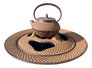 Miniature Cast Iron Tea Service, Japan, 1950s, Set of 2