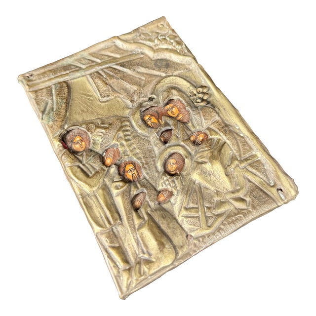 19th Century Russian Bronze Icon For Sale