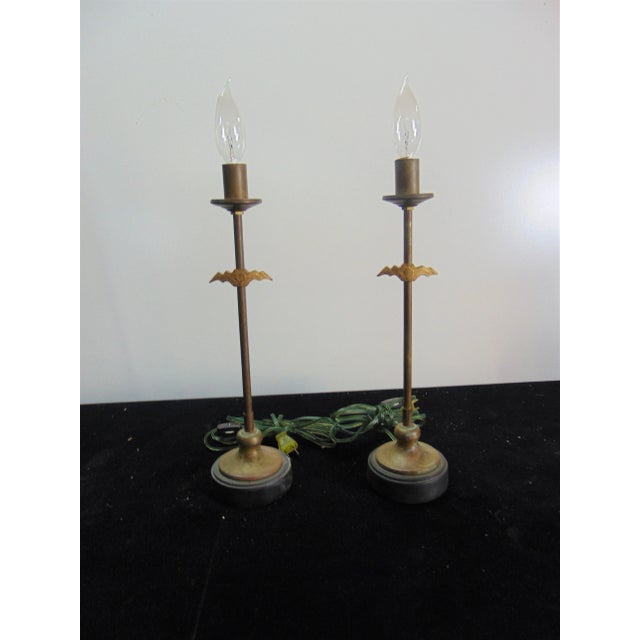 Mid-Century Modern Giacometti Style Lamps - a Pair For Sale In Philadelphia - Image 6 of 6
