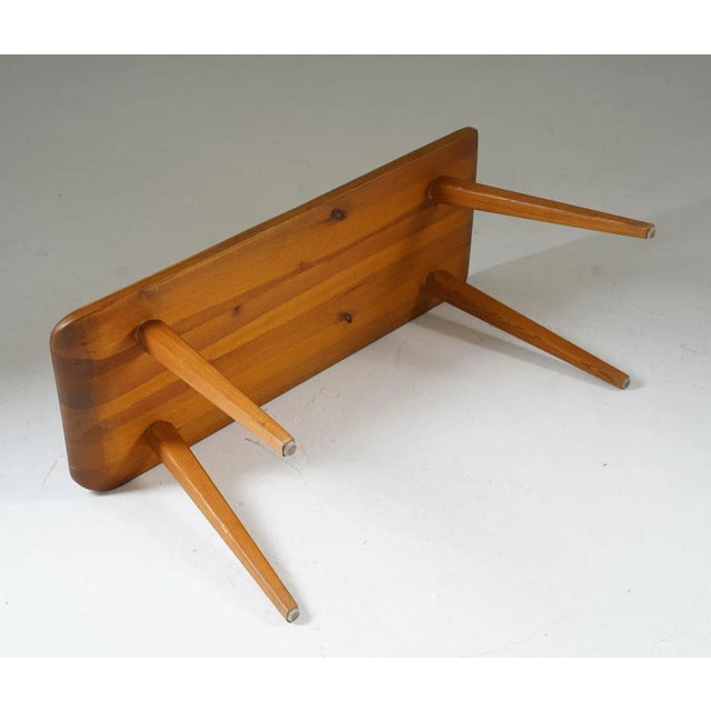 Wood Swedish Visingsö Bench in Pine attributed to Carl Malmsten, 1960s For Sale - Image 7 of 8
