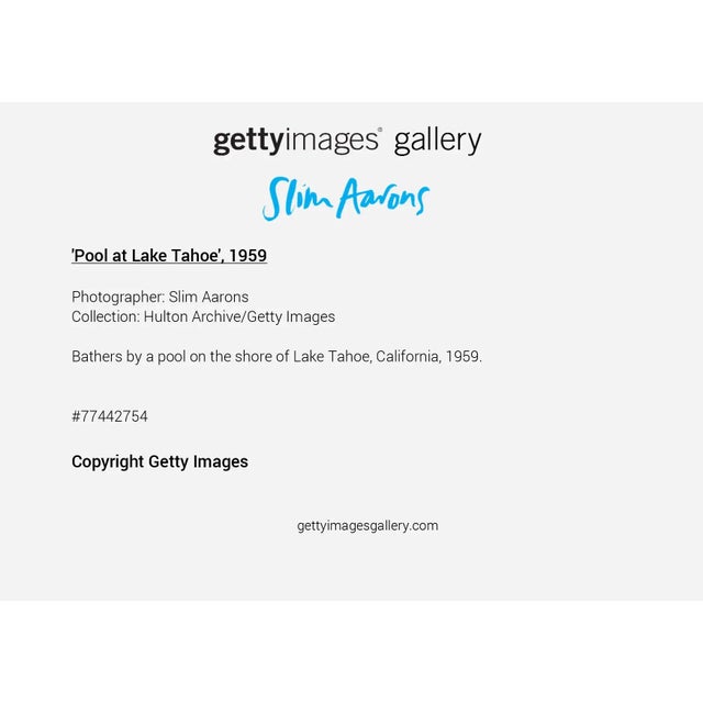 Not Yet Made - Made To Order Slim Aarons, "Pool at Lake Tahoe," January 1, 1959 Getty Images Gallery Framed Art Print For Sale - Image 5 of 5