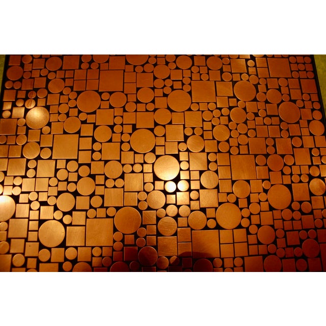 Wood Limited Edition Copper Mosaic Coffee Tables by Robert Hirche for Rosenthal, 1970s, Set of 2 For Sale - Image 7 of 9