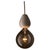 Gold Porcelain Edison Pendant Lamp attributed to Valerio Sacchetti for Sirrah, 1980s For Sale - Image 8 of 8