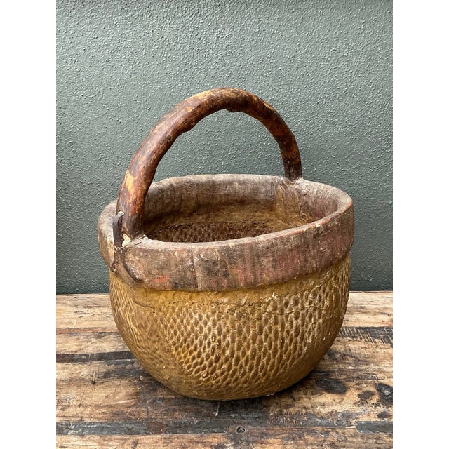Vintage 19th Century Chinese Rice Basket For Sale - Image 11 of 12