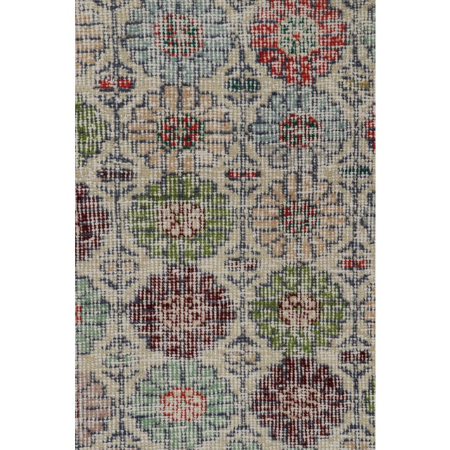 Vintage Zeki Müren Rug With Polychromatic Floral Patterns, From Rug & Kilim For Sale In New York - Image 6 of 7