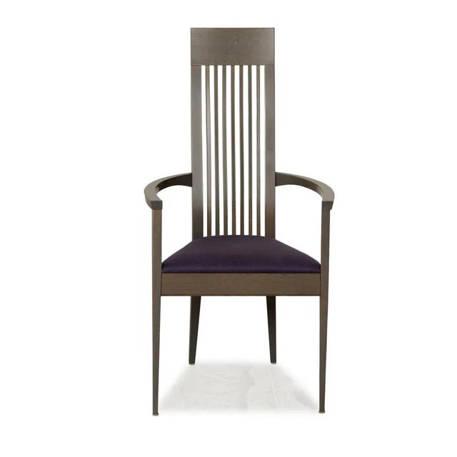 Brown-Grey Wooden Armchairs from Tonon, Set of 8 For Sale - Image 11 of 12