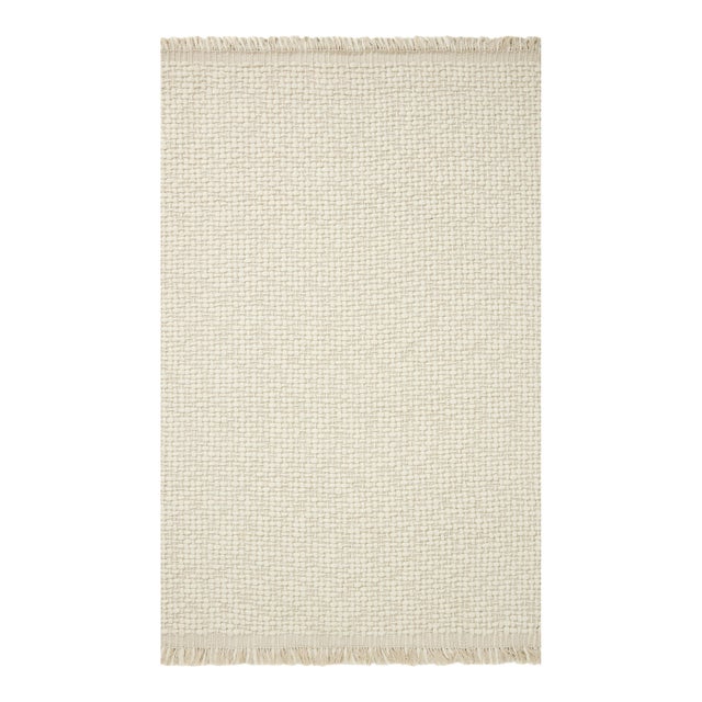 Amber Lewis x Loloi Yellowstone Ivory 18" x 18" Sample Rug For Sale