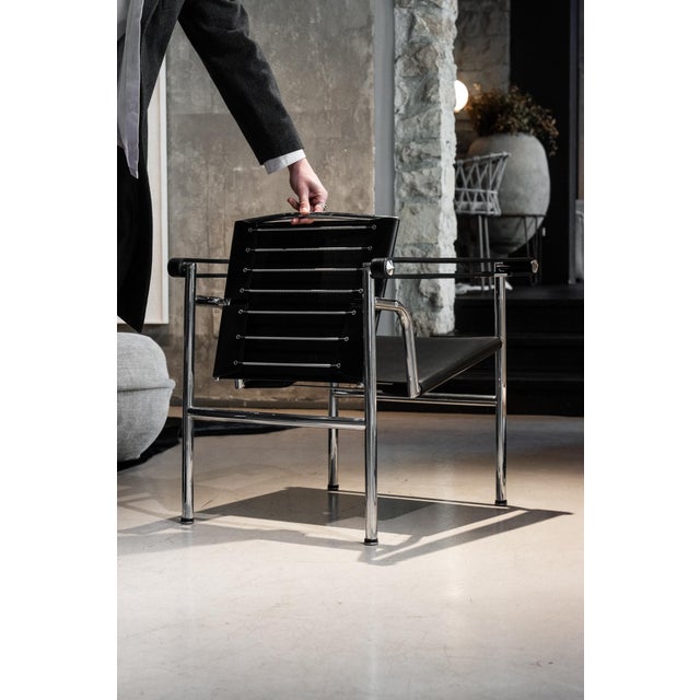 Cassina LC1 Armchair designed by Charlotte Perriand, Le Corbusier. This piece has an attribution mark, I am sure that it...