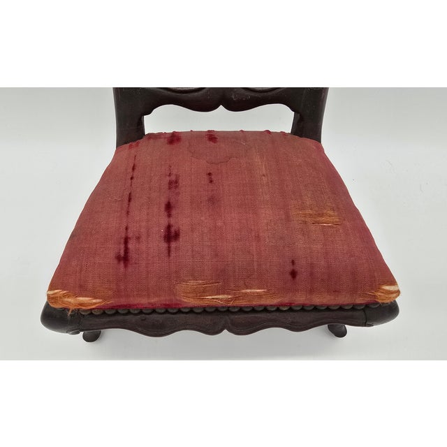 Antique Miniature Salesman Sample Baroque Queen Anne Side Chair For Sale - Image 9 of 14